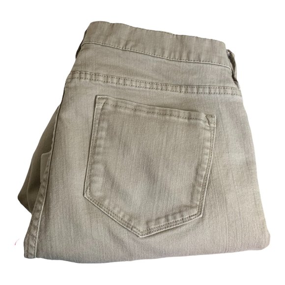 NYDJ Womens Jeans Tag 16 Beige Rolled Crop High-Rise W35xL20 Stretch Denim - Picture 2 of 12